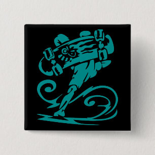 Badge Carré 5 Cm Appui renversé de planchiste