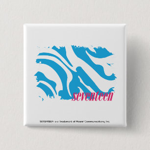 Badge Carré 5 Cm Aqua 4 de zèbre