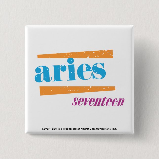 Badge Carré 5 Cm Aqua de Bélier (Devant)