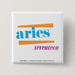 Badge Carré 5 Cm Aqua de Bélier