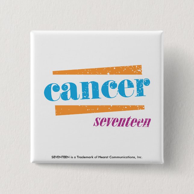 Badge Carré 5 Cm Aqua de Cancer (Devant)