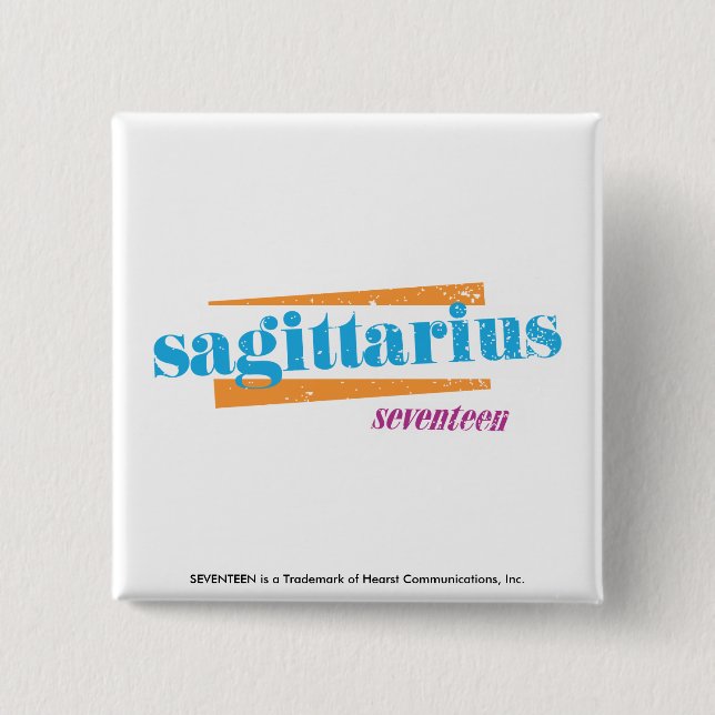 Badge Carré 5 Cm Aqua de Sagittaire (Devant)