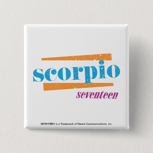 Badge Carré 5 Cm Aqua de Scorpion (Devant)
