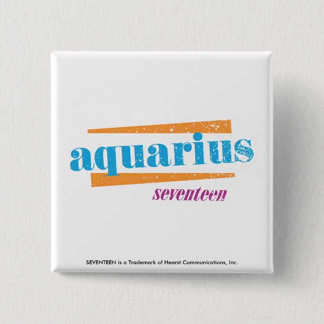 Badge Carré 5 Cm Aqua de Verseau (Devant)
