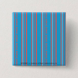Badge Carré 5 Cm Aqua mince de rayures