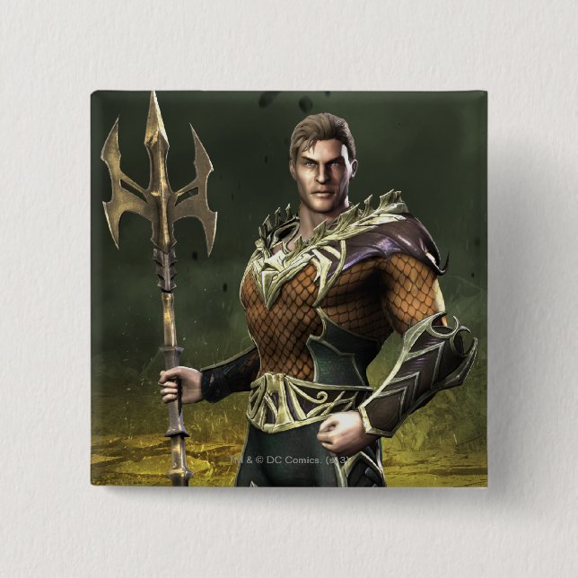 Badge Carré 5 Cm Aquaman (Devant)