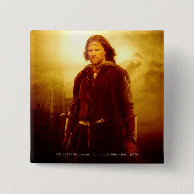 Badge Carré 5 Cm Aragorn Glowing (Devant)