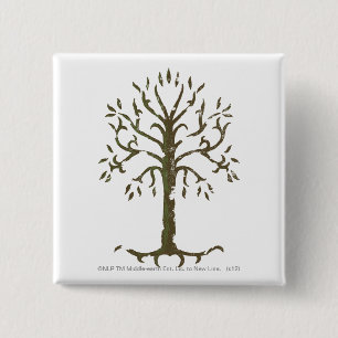 Badge Carré 5 Cm Arbre blanc de Gondor