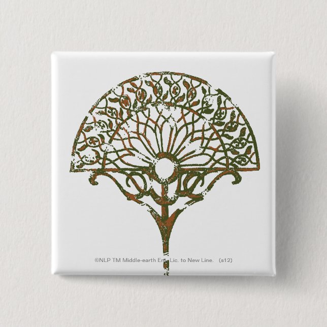 Badge Carré 5 Cm Arbre blanc de Númenor (Devant)