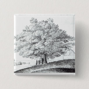 Badge Carré 5 Cm Arbre creux chez Hampstead, 1663