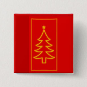 Badge Carré 5 Cm Arbre de Noël
