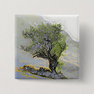 BADGE CARRÉ 5 CM ARBRES