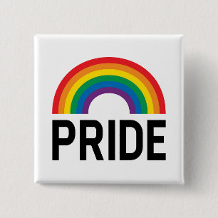 Badge Carré 5 Cm Arc-en-ciel