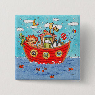 Badge Carré 5 Cm Arche de Noé