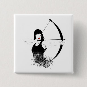 Badge Carré 5 Cm Archer féminin
