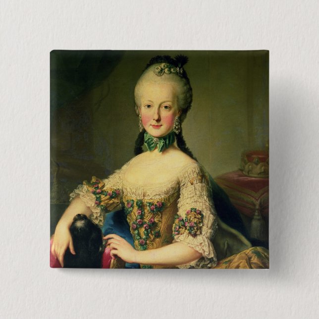 Badge Carré 5 Cm Archiduchesse Maria Elisabeth (Devant)