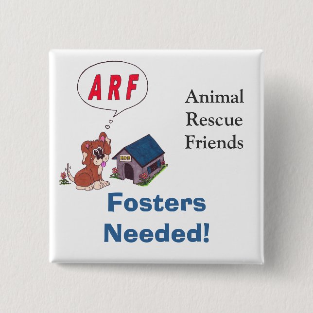Badge Carré 5 Cm ARF stimule le Pin nécessaire (Devant)