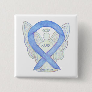Badge Carré 5 Cm ARFID (Trouble alimentaire) Sensibilisation Ruban 