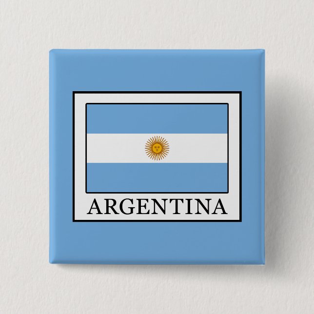 Badge Carré 5 Cm Argentine (Devant)
