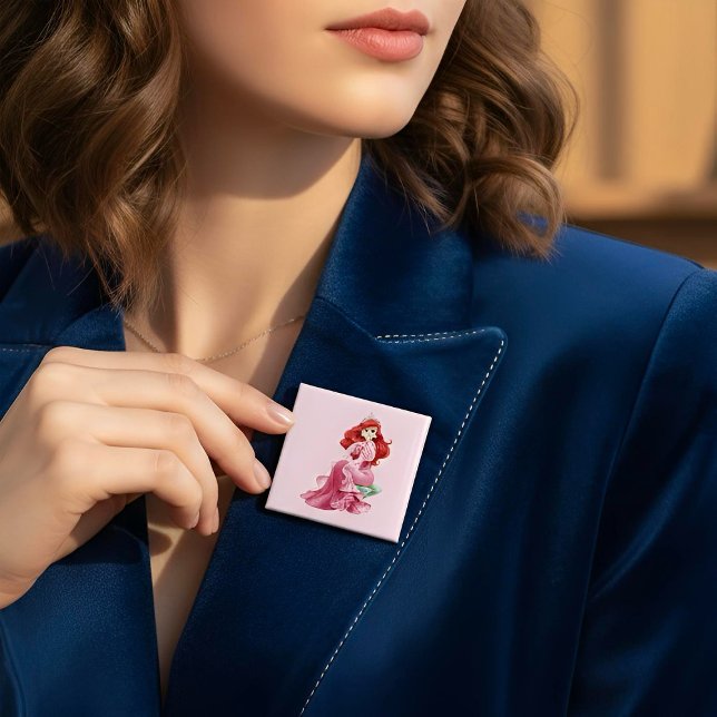 Badge Carré 5 Cm Ariel (Créateur téléchargé)