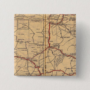 Badge Carré 5 Cm Arizona, Nouveau-Mexique