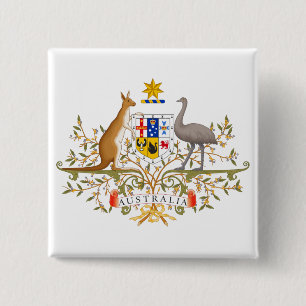 Badge Carré 5 Cm Armoiries de l'Australie
