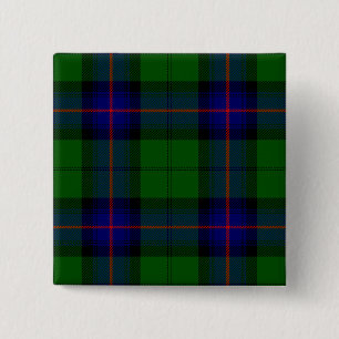 Badge Carré 5 Cm Armstrong tartan bleu et vert plaid