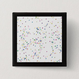 Badge Carré 5 Cm Arrière - plan blanc Confetti