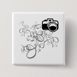 Badge Carré 5 Cm Art d'appareil-photo