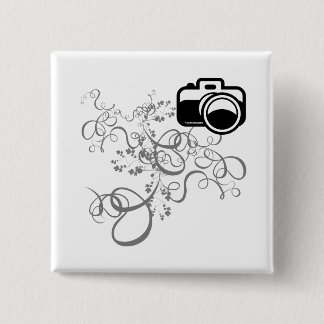 Badge Carré 5 Cm Art d'appareil-photo