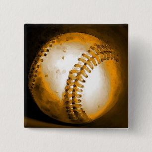 Badge Carré 5 Cm Art De Baseball