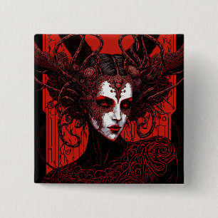 Badge Carré 5 Cm Art d'Imaginaire noir noir noir foncé
