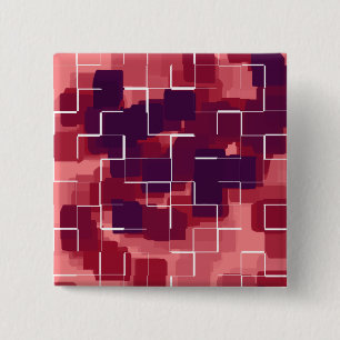 Badge Carré 5 Cm Art géométrique "Cranberry"