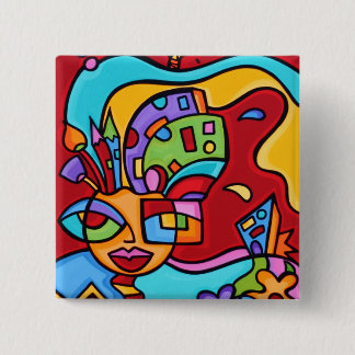Badge Carré 5 Cm art_lastofredhot_brainpick1