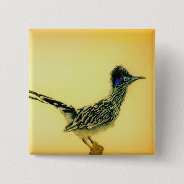 Badge Carré 5 Cm Art portable de Roadrunner (Devant)
