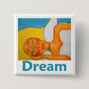 Badge Carré 5 Cm Art rêveur d'ange