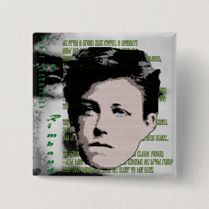Badge Carré 5 Cm Arthur Rimbaud