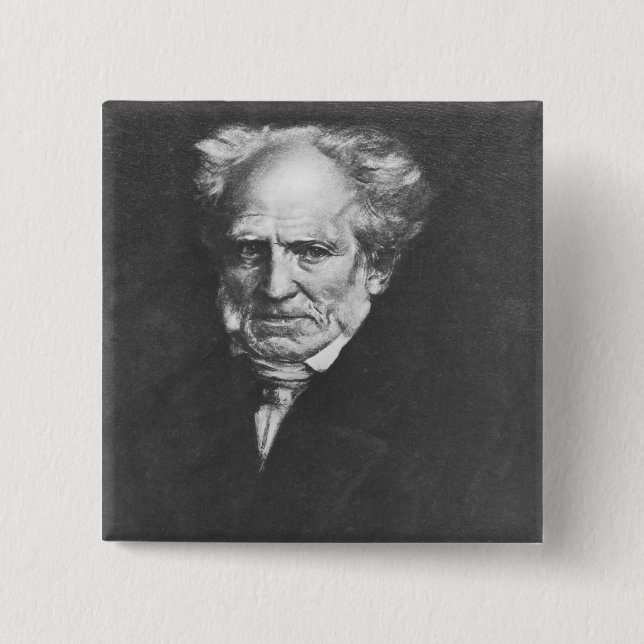 Badge Carré 5 Cm Arthur Schopenhauer (Devant)