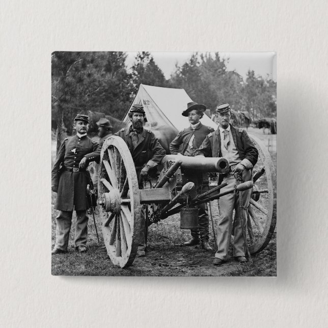 Badge Carré 5 Cm Artillerie de guerre civile, 1860s (Devant)