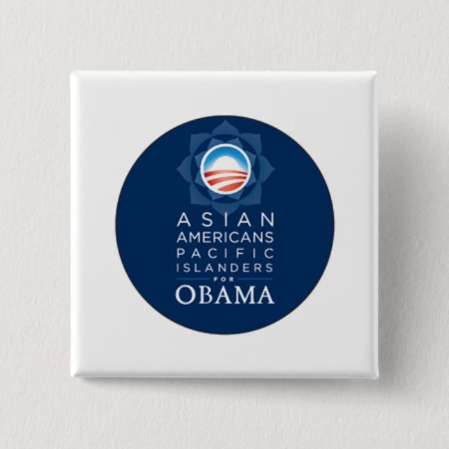 Badge Carré 5 Cm Asiatique de bouton (Devant)