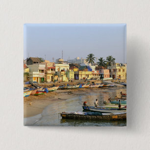 Badge Carré 5 Cm Asie, Inde, Tamil Nadu, Kanniyakumari
