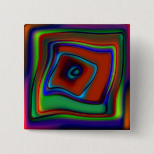 Badge Carré 5 Cm Askew arc-en-ciel
