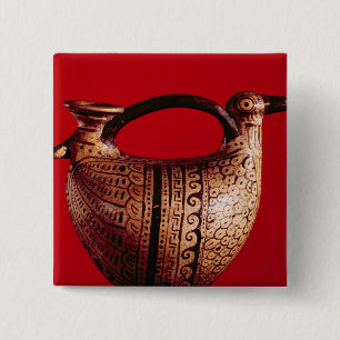 Badge Carré 5 Cm Askos d'Etruscan sous forme de canard