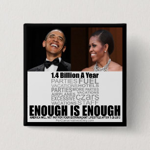 Badge Carré 5 Cm Asse'est assez - anti Obamas
