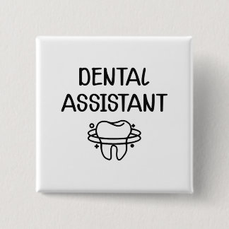 Badge Carré 5 Cm Assistant dentaire