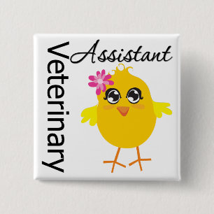 Badge Carré 5 Cm Assistant vétérinaire