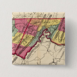 Badge Carré 5 Cm Atlas topographique des comtés du Maryland