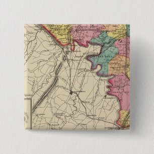 Badge Carré 5 Cm Atlas topographique du comté de Maryland