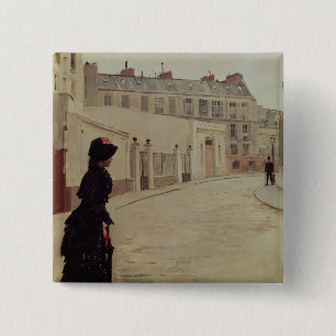 Badge Carré 5 Cm Attendant, Rue de Chateaubriand, Paris