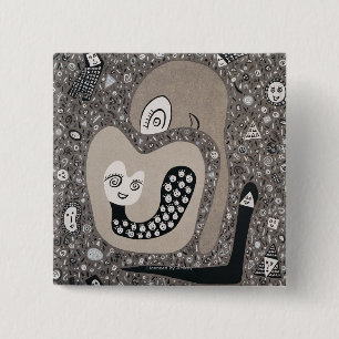 Badge Carré 5 Cm Attendre un bébé